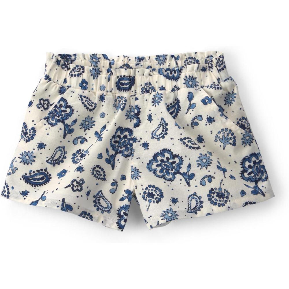 imageOshKosh BGosh Girls Pullon ShortsWhiteBlue Paisley