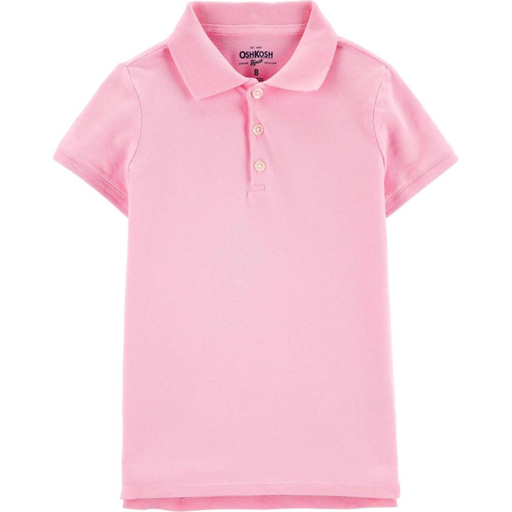 imageOshKosh BGosh Girls ShortSleeve Uniform PoloFlower Pot Pink