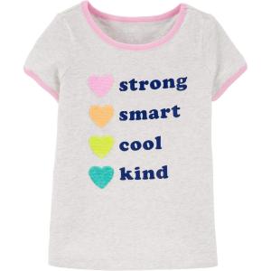 OshKosh B’Gosh Girls’ Sequin Tee(Heather Grey Pink)
