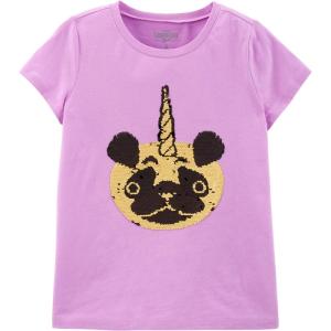 OshKosh B’Gosh Girls’ Sequin Tee(Honey Lilac)