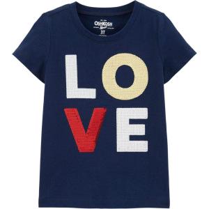 OshKosh B’Gosh Girls’ Sequin Tee(Love Glitter)