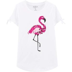 OshKosh B’Gosh Girls’ Sequin Tee(White Sequin)