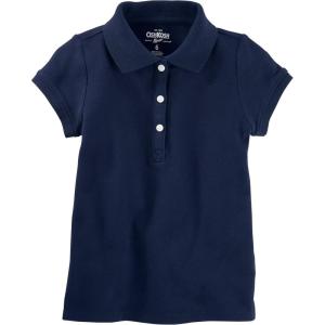 OshKosh B’Gosh Girls’ Short-Sleeve Uniform Polo(Deep Navy Blue)