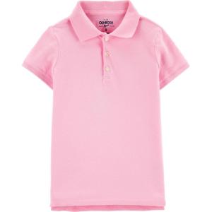 OshKosh B’Gosh Girls’ Short-Sleeve Uniform Polo(Flower Pot Pink)
