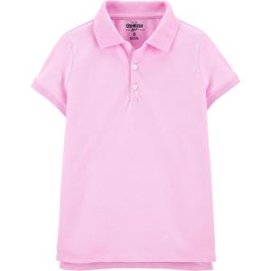 OshKosh B’Gosh Girls’ Short-Sleeve Uniform Polo(Paris Pink)