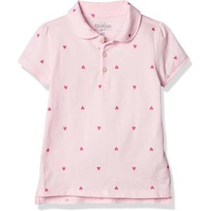 OshKosh B’Gosh Girls’ Short-Sleeve Uniform Polo(Pink Schiffli)