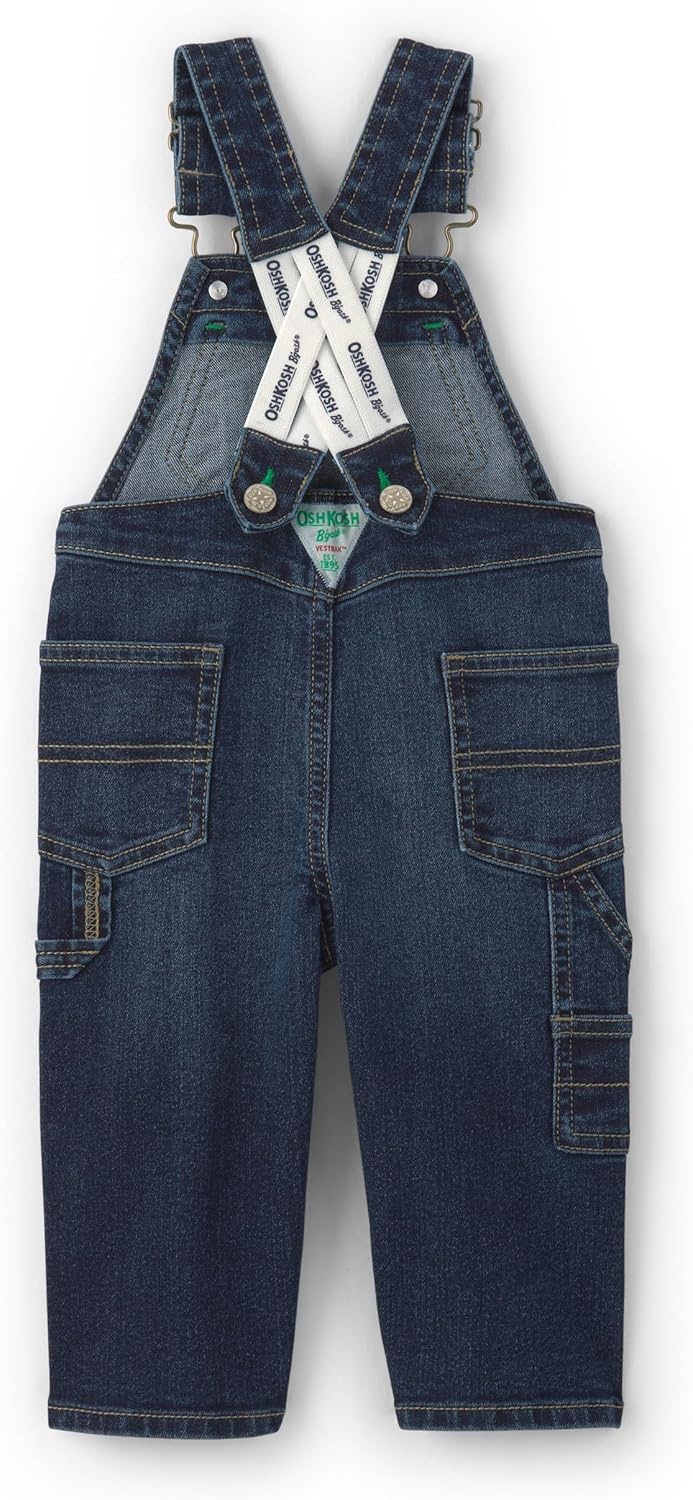 imageOSHKOSH BGOSH Baby Boys Worlds Best OverallsBlue Dark Wash