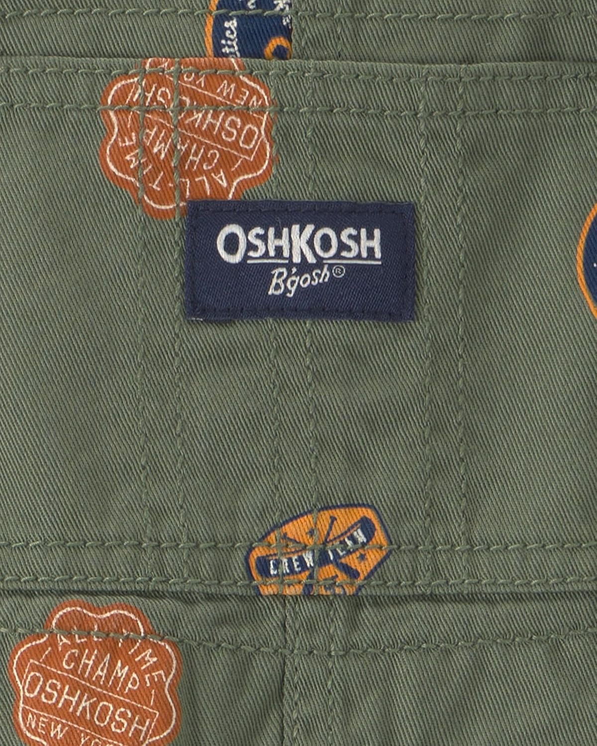 imageOSHKOSH BGOSH Baby Boys Worlds Best OverallsGreen Patch Print