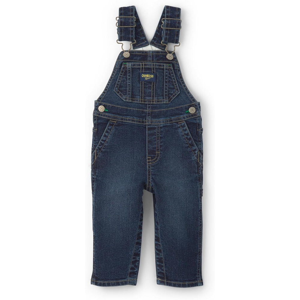 imageOSHKOSH BGOSH Baby Boys Worlds Best OverallsBlue Dark Wash