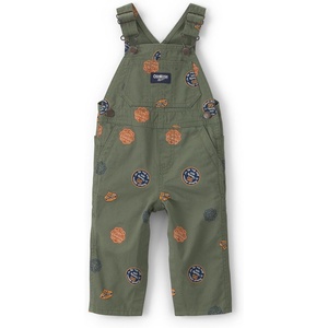 OSHKOSH B’GOSH Baby Boys World’s Best Overalls(Green Patch Print)