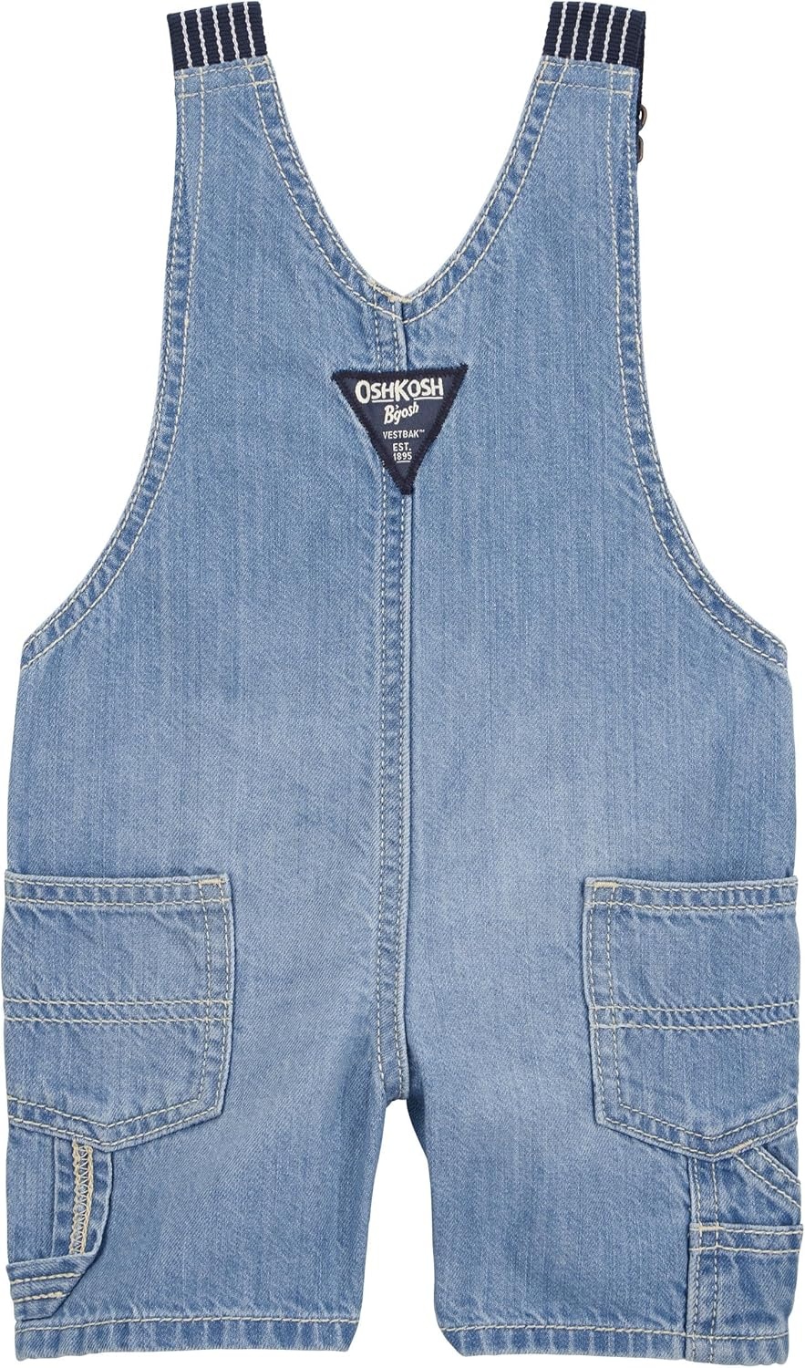 imageOSHKOSH BGOSH Baby Boys Worlds Best OverallsSky Blue Shortall