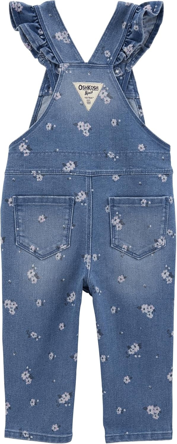 imageOSHKOSH BGOSH babygirls Worlds Best OverallsBlue Floral Denim