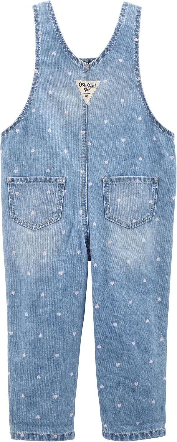 imageOSHKOSH BGOSH babygirls Worlds Best OverallsDenim Hearts