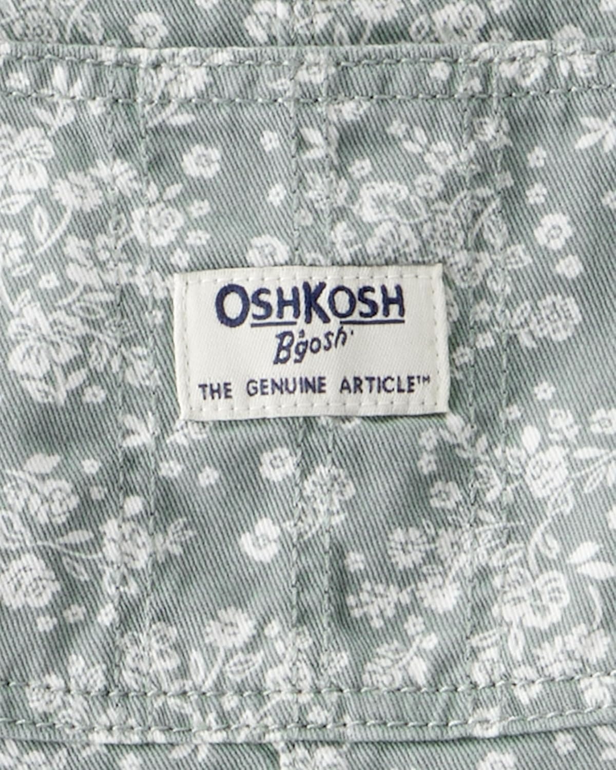 imageOSHKOSH BGOSH babygirls Worlds Best OverallsGreen Floral Canvas