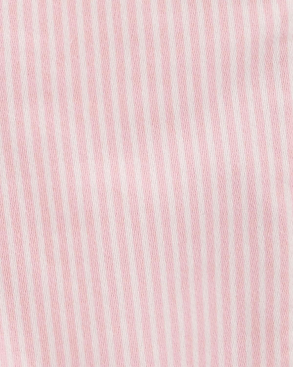 imageOSHKOSH BGOSH babygirls Worlds Best OverallsPink Hickory Stripe