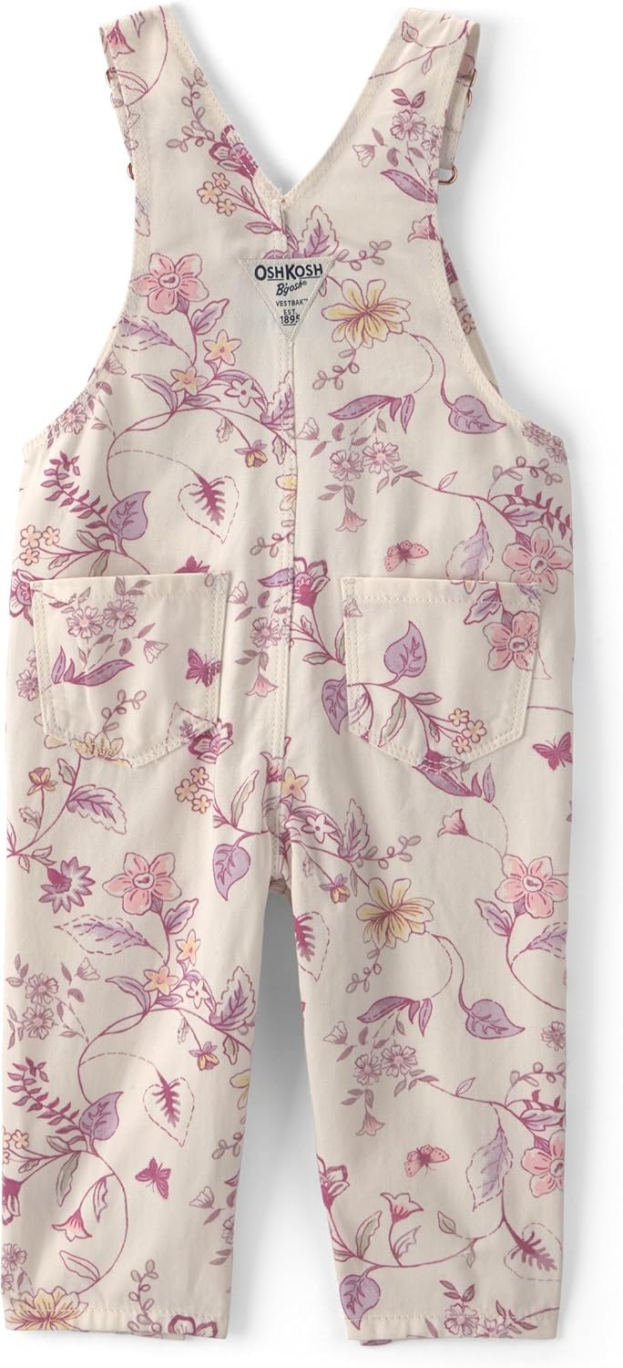 imageOSHKOSH BGOSH babygirls Worlds Best OverallsWhite Ivory Floral