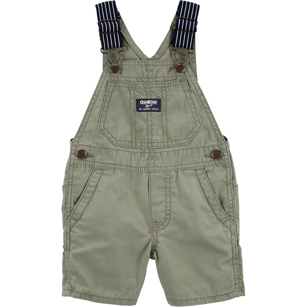 imageOSHKOSH BGOSH Baby Boys Worlds Best OverallsOlive Shortall