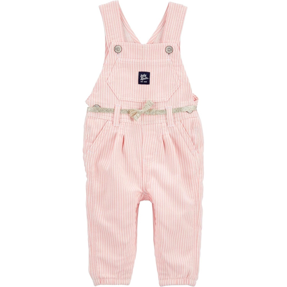 imageOSHKOSH BGOSH babygirls Worlds Best OverallsPink Hickory