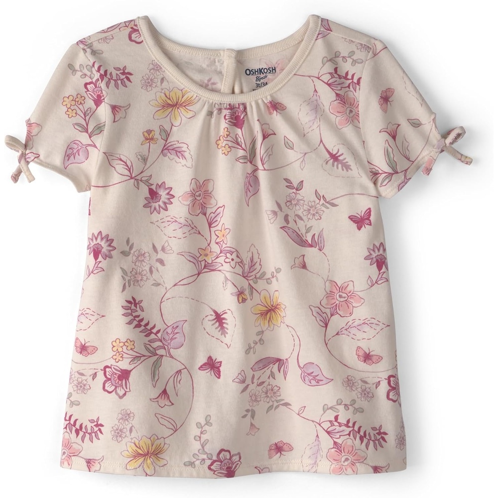 imageOshKosh BGosh Girl Fashion Top Ivory Floral 2T