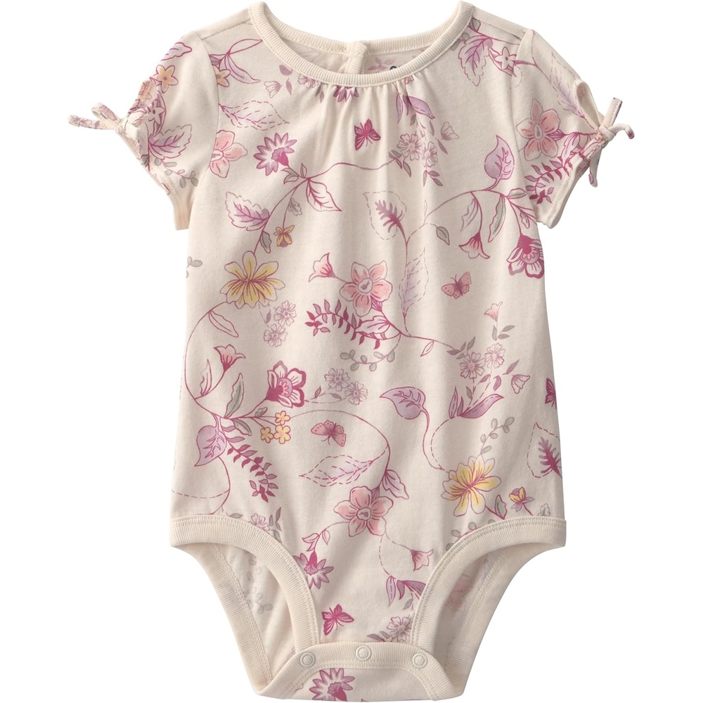 imageOshKosh Bgosh Girl ShortSleeve Bodysuit White Floral 3M