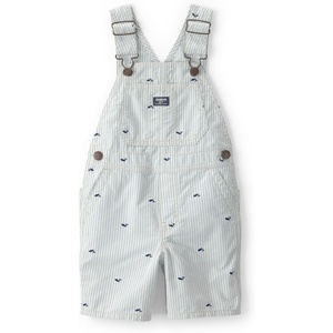 OSHKOSH B’GOSH Baby Boys’ World’s Best Overalls(Green/White Stripe Shortall)