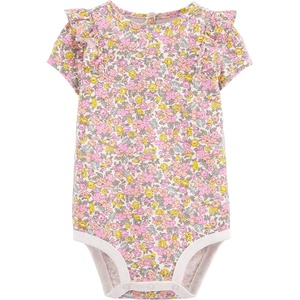 OSHKOSH B’GOSH Baby Girls’ Short-sleeve Bodysuit(Ditzy Floral)
