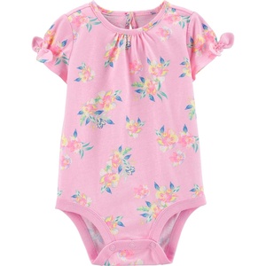 OSHKOSH B’GOSH Baby Girls’ Short-sleeve Bodysuit(Pink Floral)