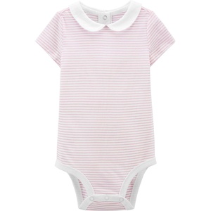 OSHKOSH B’GOSH Baby Girls’ Short-sleeve Bodysuit(Pink Stripes)