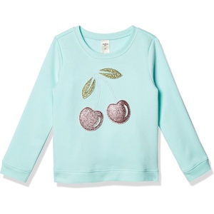 OSHKOSH B’GOSH Girls’ Flip Sequin Pullover(Cherrry Glitter)