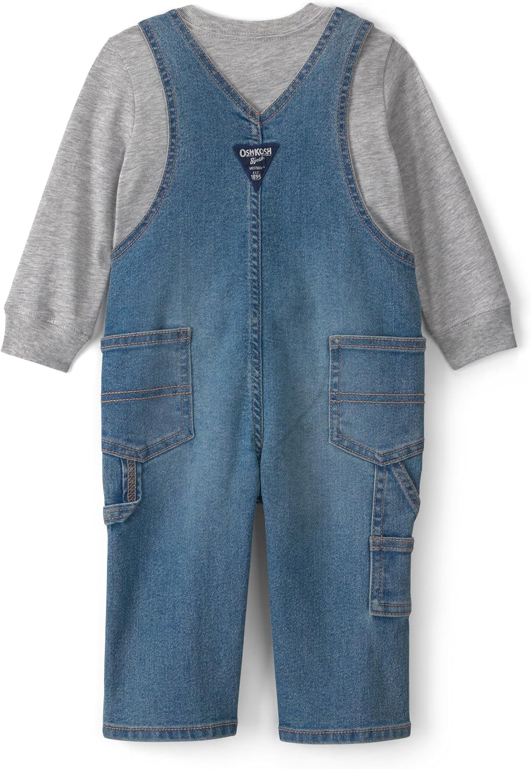 image:imageOSHKOSH BGOSH Baby Boys 2piece Overall SetsBlue Denim Grey