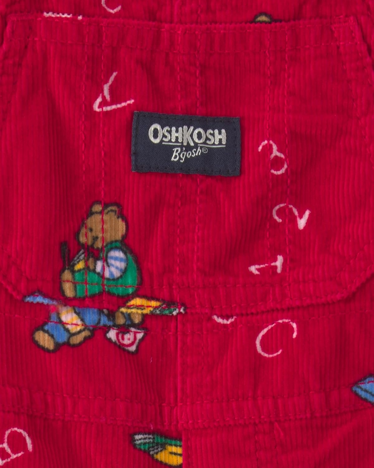 image:imageOshKosh Bgosh Neutral Worlds Best Overalls Red Bear 9M