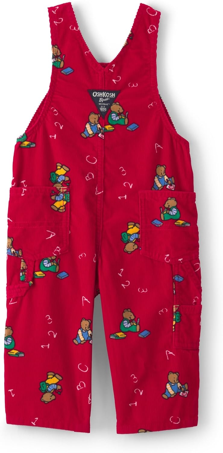 image:imageOshKosh Bgosh Neutral Worlds Best Overalls Red Bear 9M
