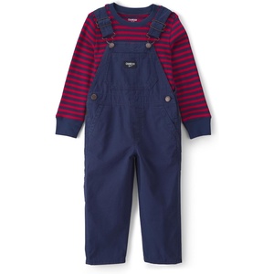 OSHKOSH B’GOSH Baby Boys’ 2-piece Overall Sets(Navy Red Stripe)