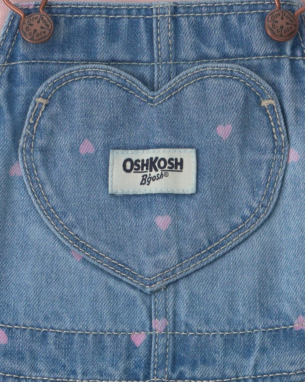 image:imageOSHKOSH BGOSH Baby Girls 2piece Overall SetsBlue Pink Denim