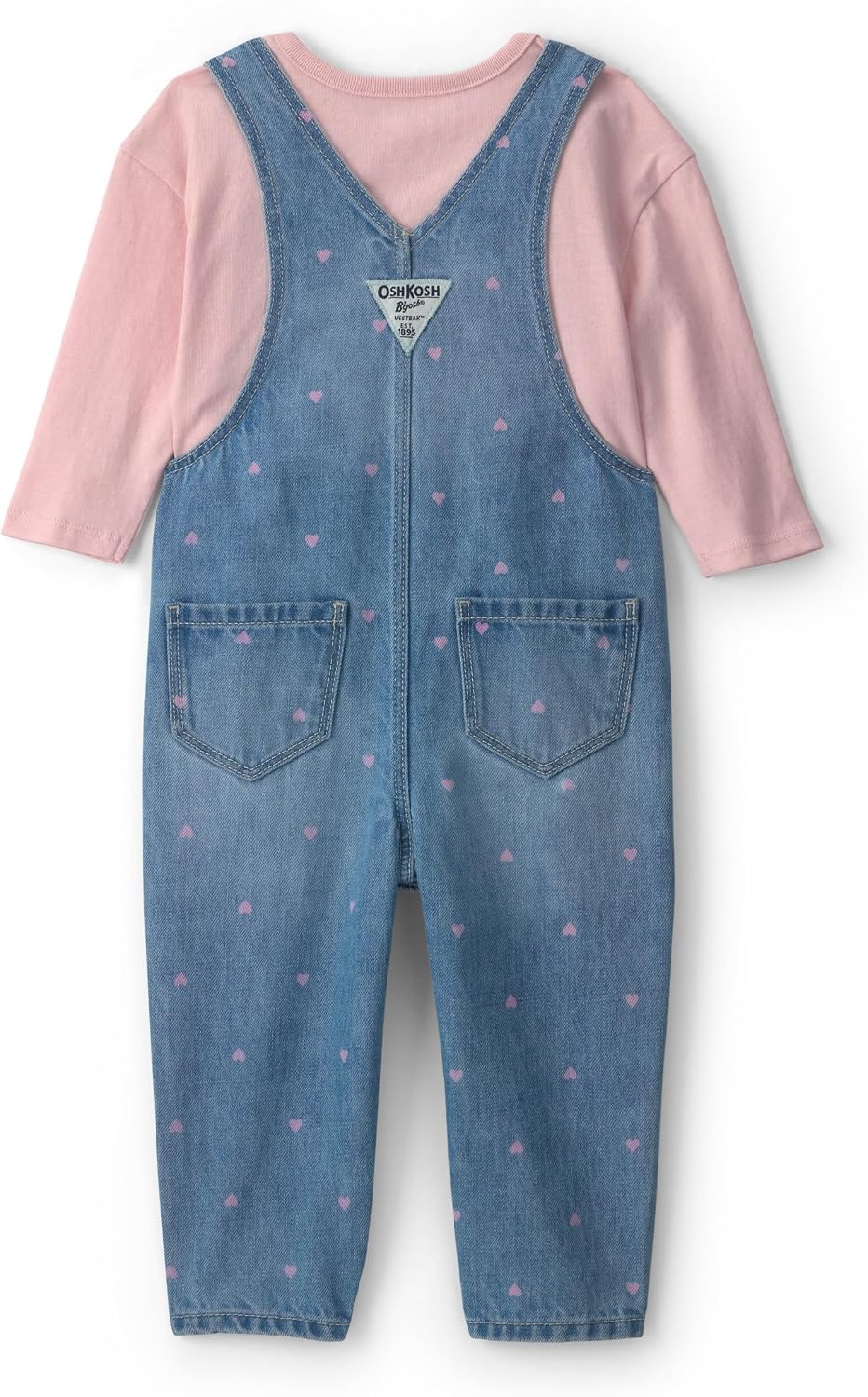 image:imageOSHKOSH BGOSH Baby Girls 2piece Overall SetsBlue Pink Denim