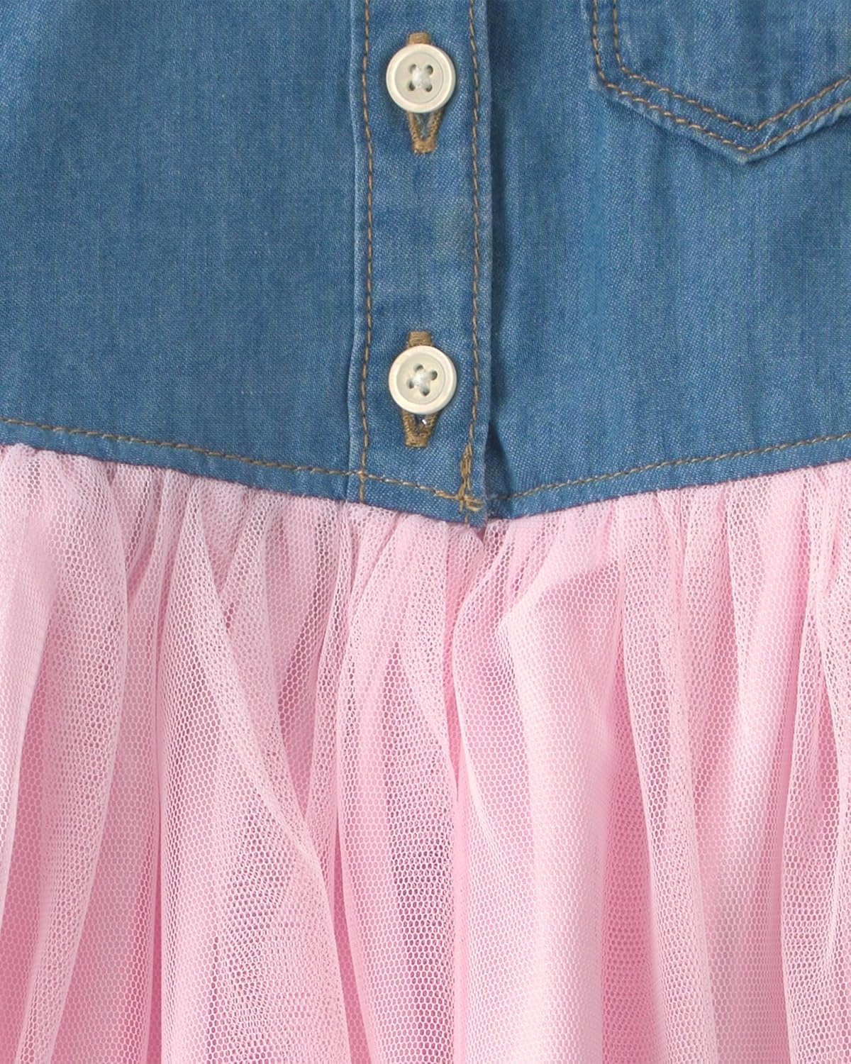 image:imageOshKosh BGosh Baby Girls Denim Tulle DressLight Wash Denim Tulle