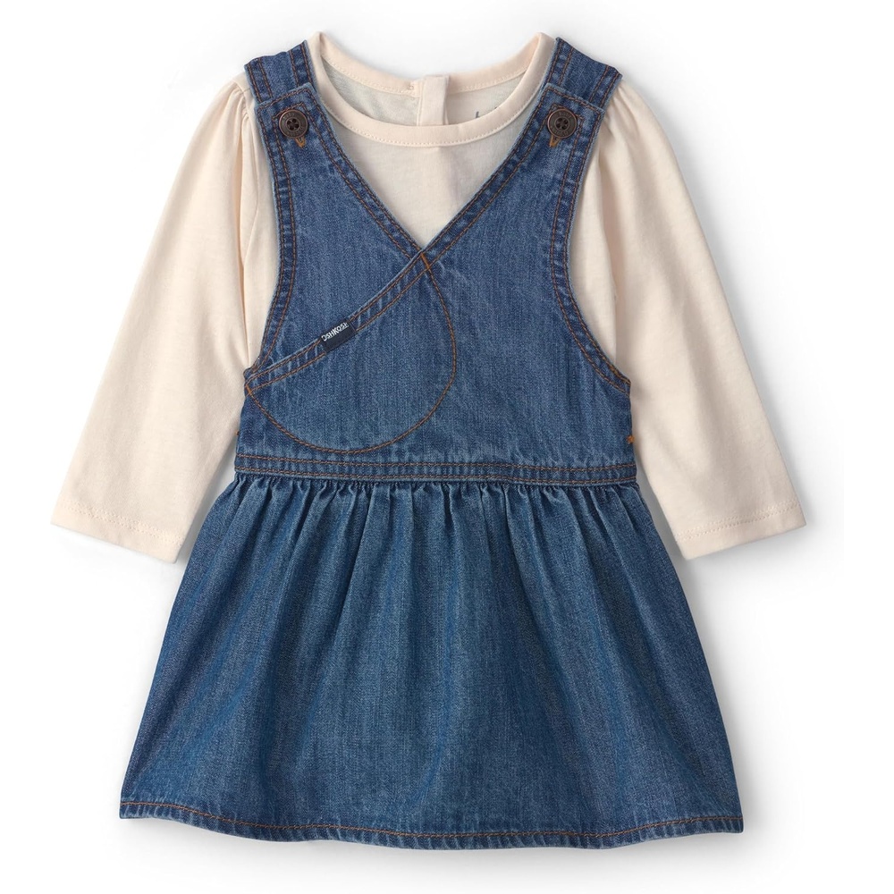 image:imageOSHKOSH BGOSH Baby Girls Dress SetBlue Denim Light Wash
