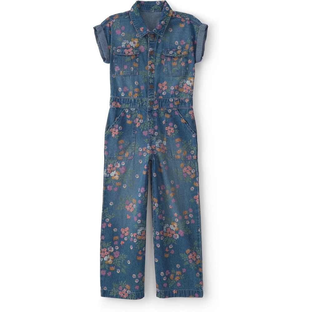 image:imageOSHKOSH BGOSH Girls Denim JumspuitBlue Dark Washdanim Floral