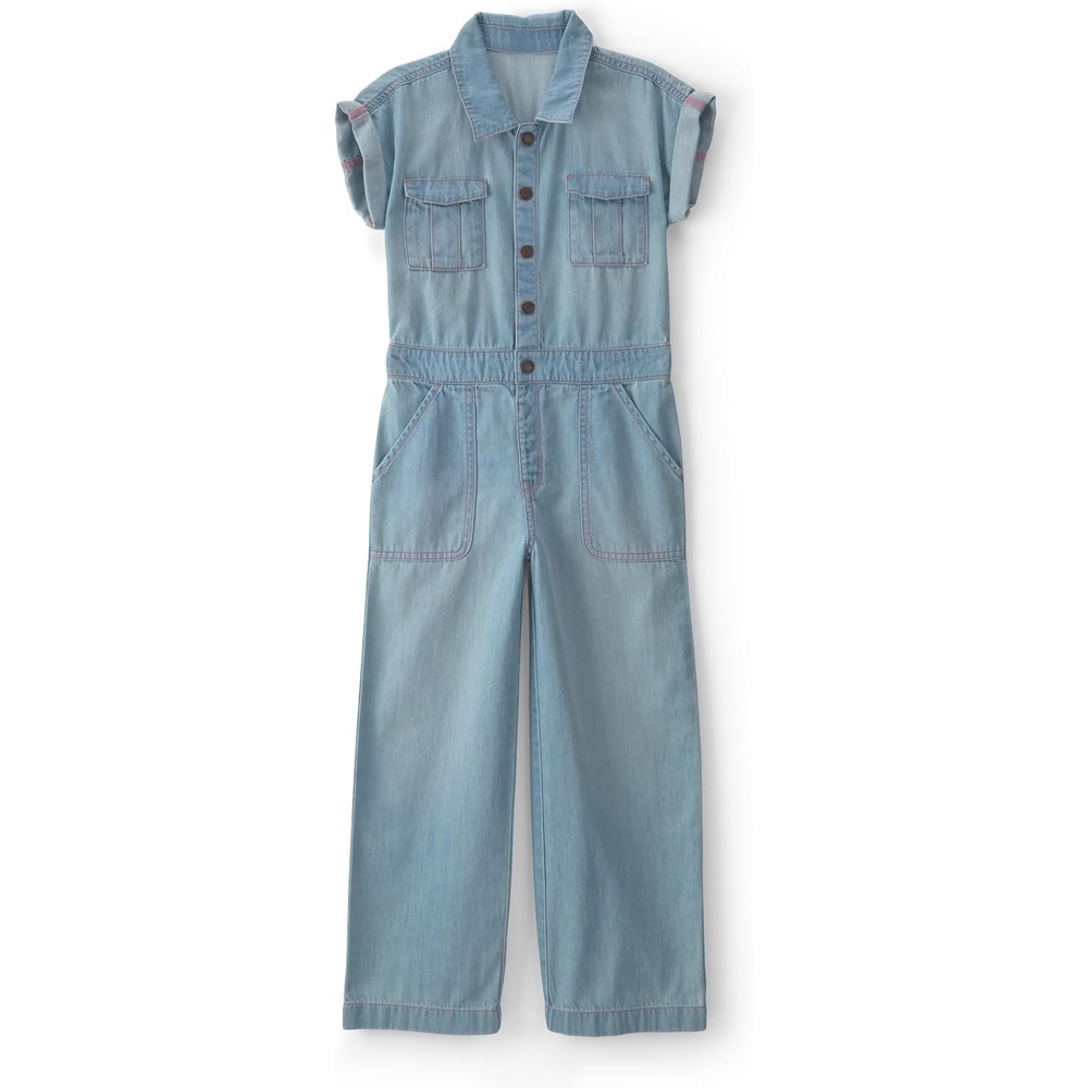 image:imageOSHKOSH BGOSH Girls Denim JumspuitBlue Light Wash Denim