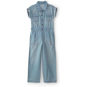 OSHKOSH B’GOSH Girls’ Denim Jumspuit(Blue Light Wash Denim)