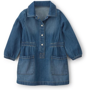 OshKosh B’Gosh Baby Girls’ Blue Denim Dress(Blue Denim Medium Wash)