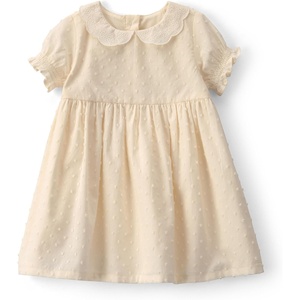 OshKosh B’Gosh Baby Girls’ Woven White Cream Dots Dress(White Cream Dots)