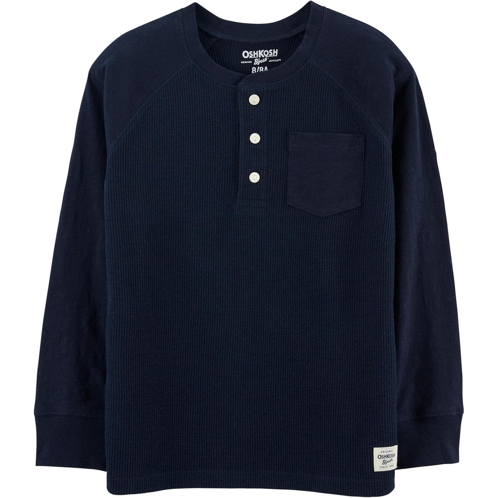 image:imageOSHKOSH BGOSH Boys Thermal Pocket HenleyDeep Navy