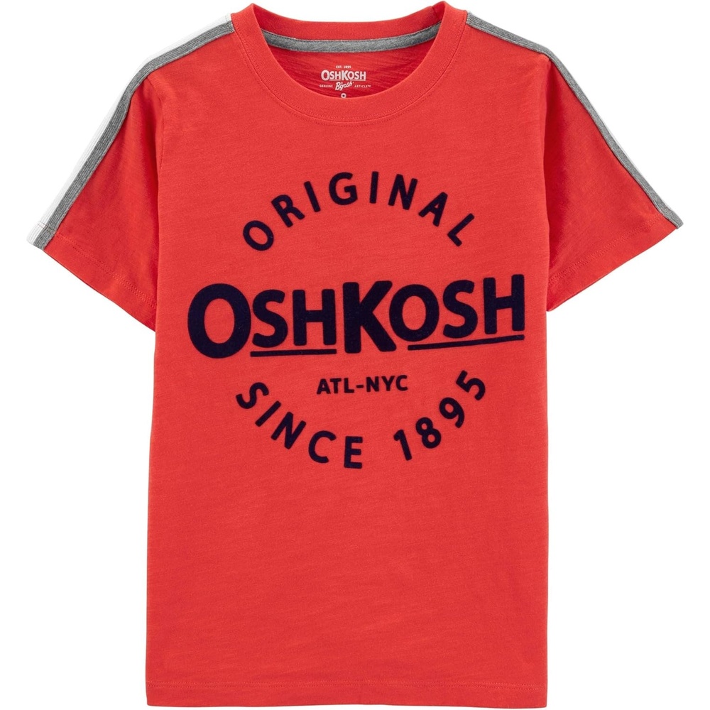 image:imageOshKosh BGosh Boys Short Sleeve Logo TeeReddingtonGreyIvory