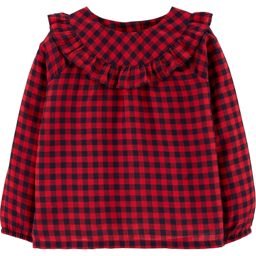 image:imageOshKosh BGosh Girls Long Sleeve Fashion TopRed Plaid