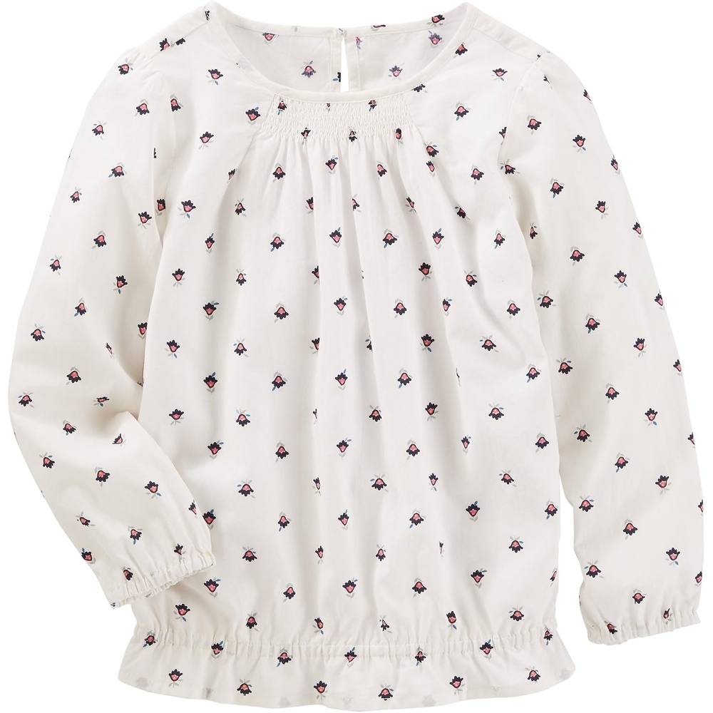 image:imageOshKosh BGosh Girls Long Sleeve Fashion TopWhite Dot Floral