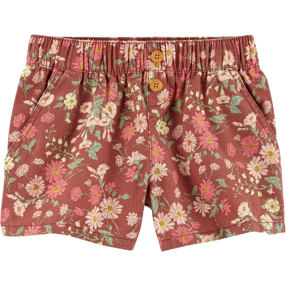 image:imageOshKosh BGosh Girls Pullon ShortsBrown Floral Print