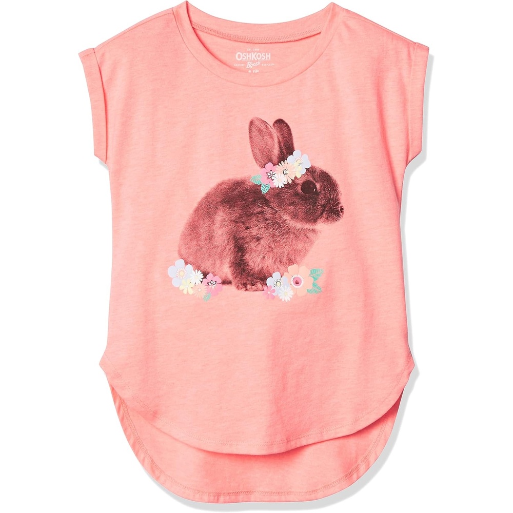 image:imageOshKosh BGosh Girls ShortSleeve TunicOrange Bunny