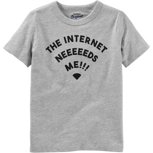 OshKosh B’Gosh Boys’ Short Sleeve Logo Tee(Internet)