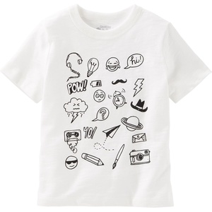 OshKosh B’Gosh Boys’ Short Sleeve Logo Tee(Multi Symbol)
